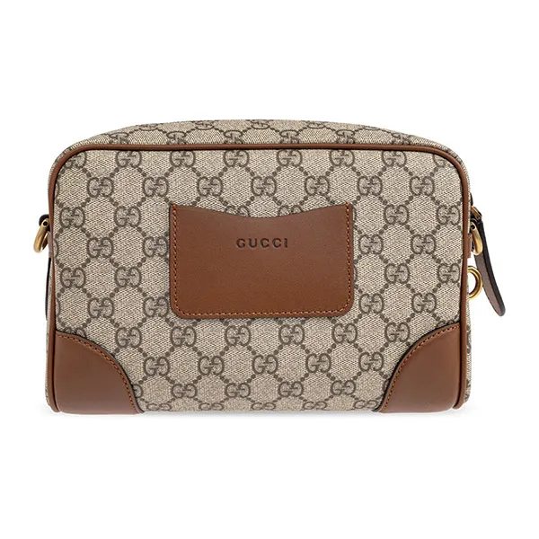 Túi Đeo Vai Gucci Beige Shoulder bag GG Emblem Small 821155 FAED3-9786 Màu Beige