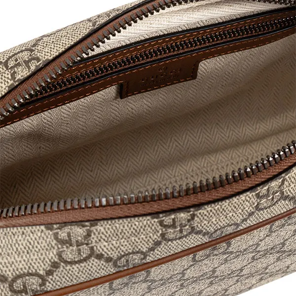 Túi Đeo Vai Gucci Beige Shoulder bag GG Emblem Small 821155 FAED3-9786 Màu Beige