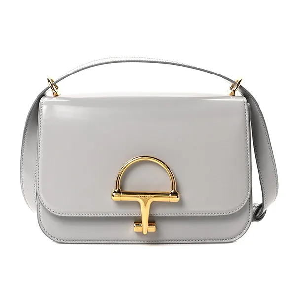 Túi Đeo Vai Nữ Gucci Calfskin Siena Grey Shoulder Bag Màu Xám