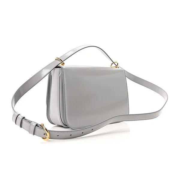 Túi Đeo Vai Nữ Gucci Calfskin Siena Grey Shoulder Bag Màu Xám