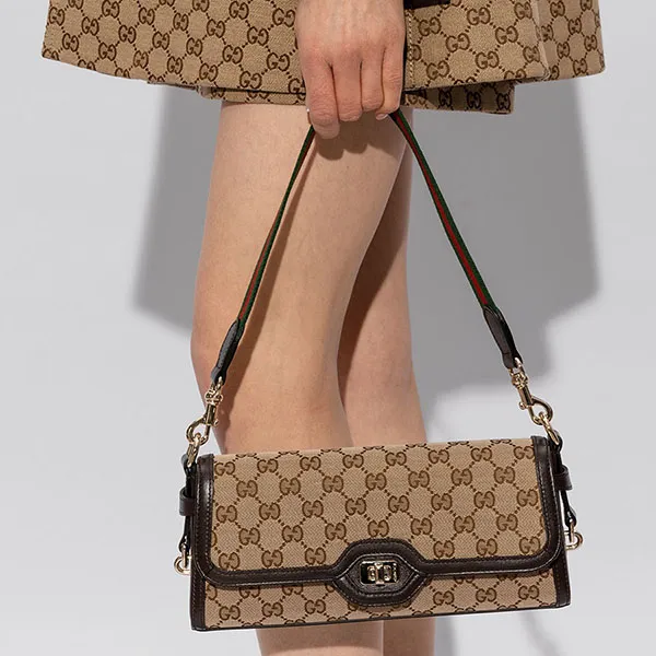Túi Đeo Vai Nữ Gucci Luce Small 786027-FADAC-9762 Shoulder Bag Màu Nâu