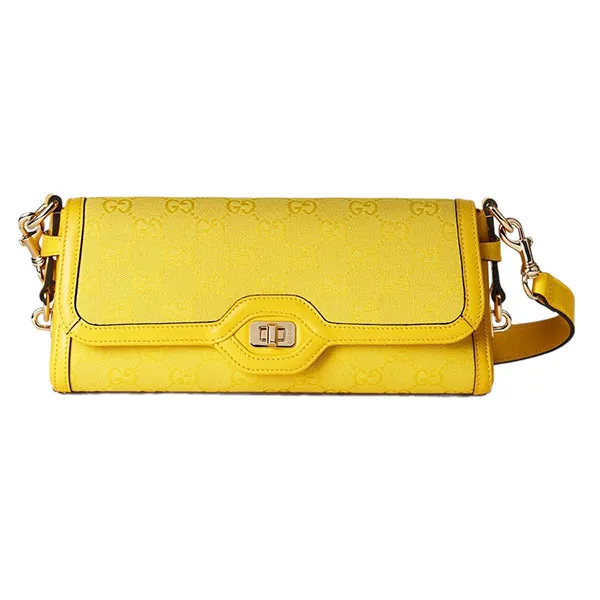 Túi Đeo Vai Nữ Gucci Luce Small Shoulder Bag Màu Vàng