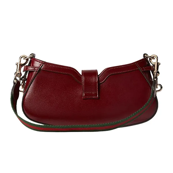 Túi Đeo Vai Nữ Gucci Moon Side Rosso Ancora Leather Shoulder Bag Màu Đỏ