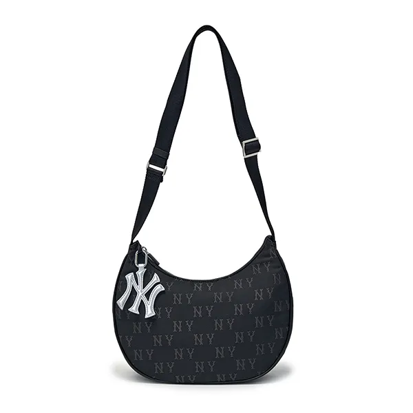 Túi Đeo Vai Nữ MLB Classic Monogram Sportive Hobo Bag New York Yankees 3ABQMA16N-50BKS Màu Đen