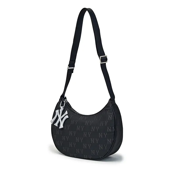 Túi Đeo Vai Nữ MLB Classic Monogram Sportive Hobo Bag New York Yankees 3ABQMA16N-50BKS Màu Đen
