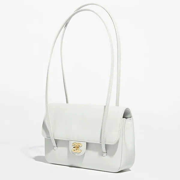 Túi Đeo Vai Nữ Chanel Small Flap-Top Bag AS6130-B23483-U6544 Màu Xanh Nhạt