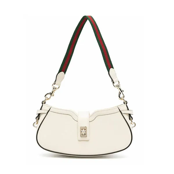 Túi Đeo Vai Nữ Gucci Moon Side Mini Leather Shoulder Bag Màu Trắng