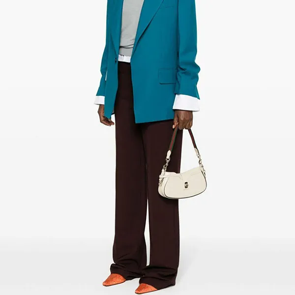 Túi Đeo Vai Nữ Gucci Moon Side Mini Leather Shoulder Bag Màu Trắng