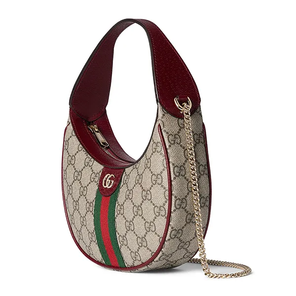 Túi Đeo Vai Nữ Gucci Ophidia Small Shoulder Bag Màu Xám Đỏ