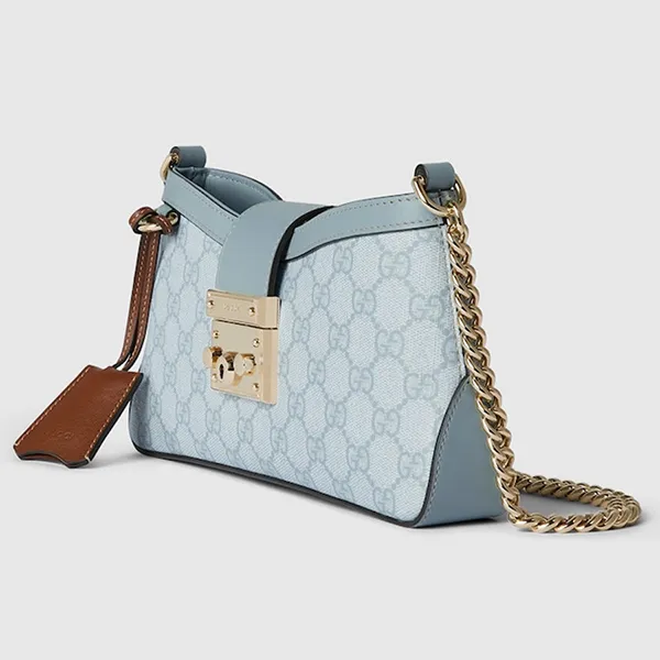 Túi Đeo Vai Nữ Gucci Padlock Shoulder Bag 811705-FAD3R-8744 Màu Xanh Nhạt
