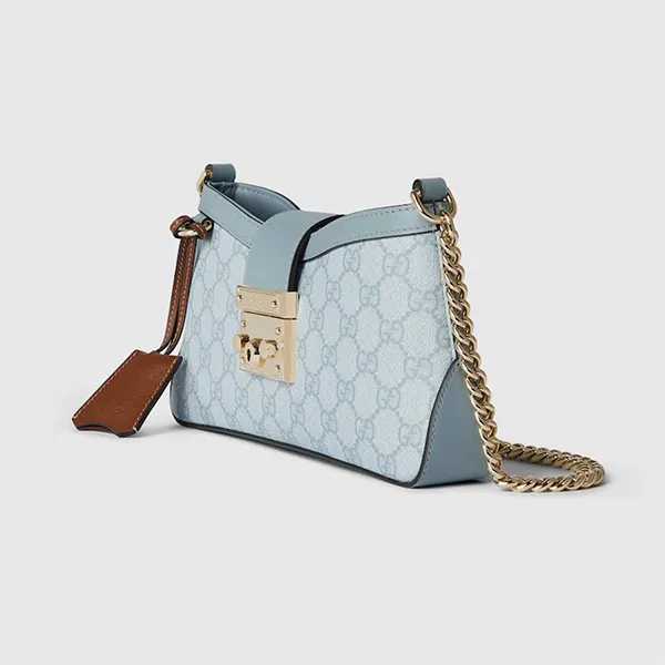 Túi Đeo Vai Nữ Gucci Padlock Small Shoulder Bag Dusty Blue 811705-FAD3R-8744 Màu Xanh Blue
