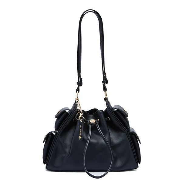 Túi Đeo Vai Nữ Lyn Atelier M Bucket Bag L26CBWB029 Black Màu Đen