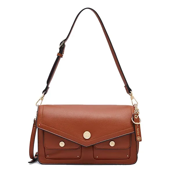 Túi Đeo Vai Nữ Lyn Atelier M Shoulder Bag - Brown L26CBWB030 Màu Nâu