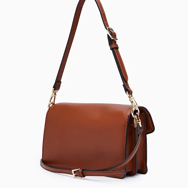 Túi Đeo Vai Nữ Lyn Atelier M Shoulder Bag - Brown L26CBWB030 Màu Nâu