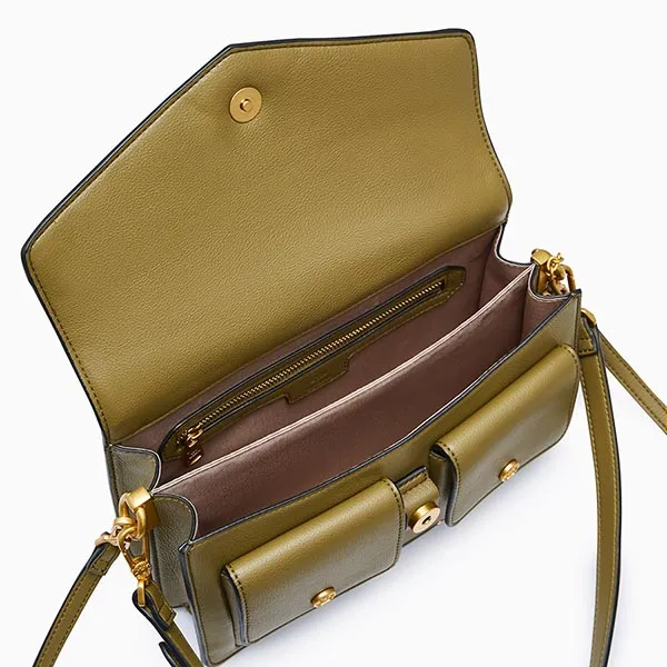 Túi Đeo Vai Nữ Lyn Atelier M Shoulder Bag - Dark Green L26CBWB030 Màu Xanh Green