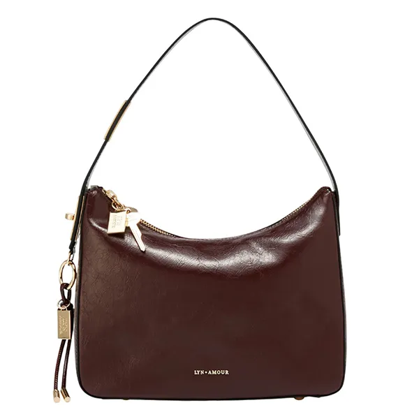 Túi Đeo Vai Nữ Lyn Cora M Shoulder Bag L25FBWB036 Dark Red Màu Đỏ Nâu