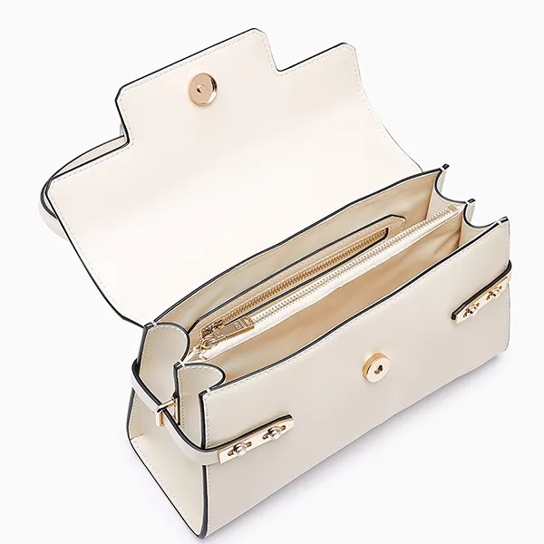 Túi Đeo Vai Nữ Lyn Fineness Revision Top S Handbag - Ivory L26SBWA063 Màu Trắng Kem