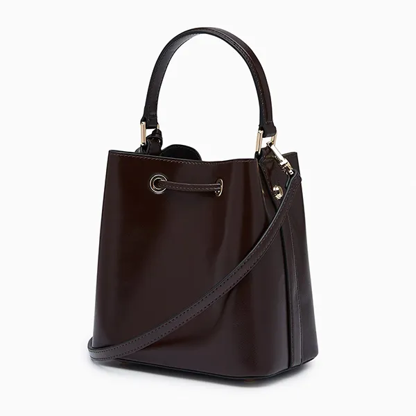 Túi Đeo Vai Nữ Lyn Re-Edit Carina Mustang Bucket Bag Dark Brown L26CBWA106 Màu Nâu Đậm