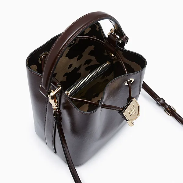 Túi Đeo Vai Nữ Lyn Re-Edit Carina Mustang Bucket Bag Dark Brown L26CBWA106 Màu Nâu Đậm