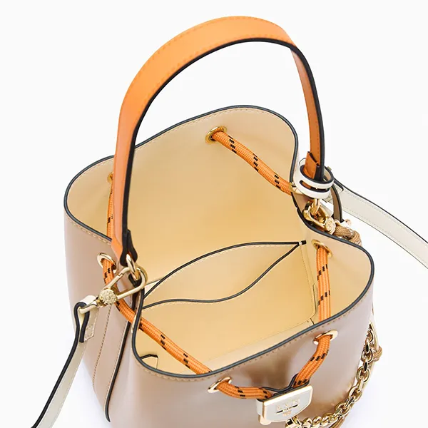 Túi Đeo Vai Nữ Lyn Re-Edit Explore Carina S Bucket Bag Beige L26CBWA119 Màu Nâu