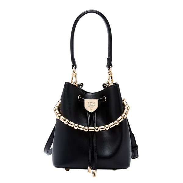 Túi Đeo Vai Nữ Lyn Re-Edit Gastby Carina S Bucket Bag Black L26CBWA047 Màu Đen