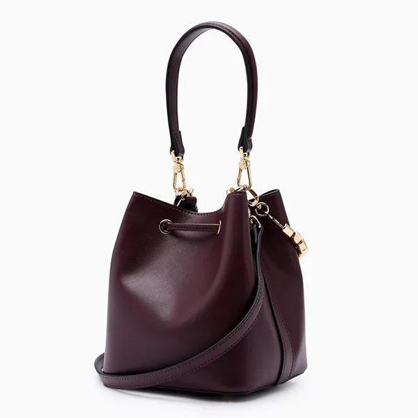 Túi Đeo Vai Nữ Lyn Re-Edit Gastby Carina S Bucket Bag L26CBWA047 Dark Red Màu Đỏ Tía