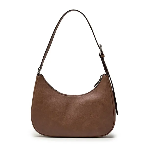 Túi Đeo Vai Nữ MLB Basic Vintage Logo Hobo Bag New York Yankees 3ABQV026N-50BRS Màu Nâu