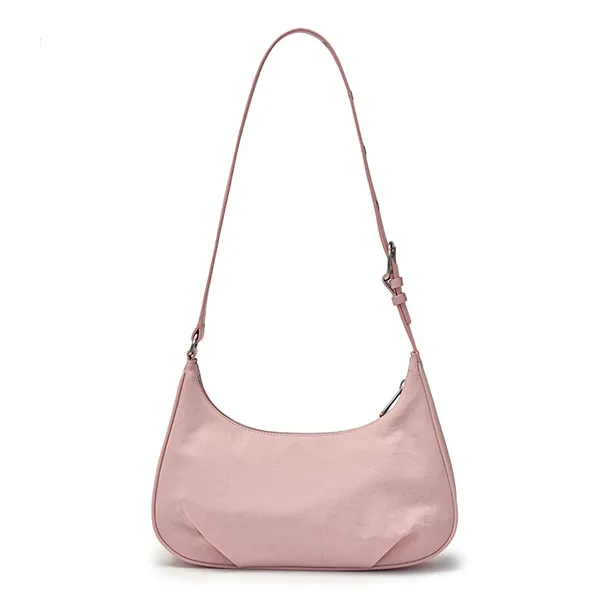 Túi Đeo Vai Nữ MLB Basic Vintage Nylon Hobo Bag Boston Red Sox 3ABQVN16N-43PKL Màu Hồng