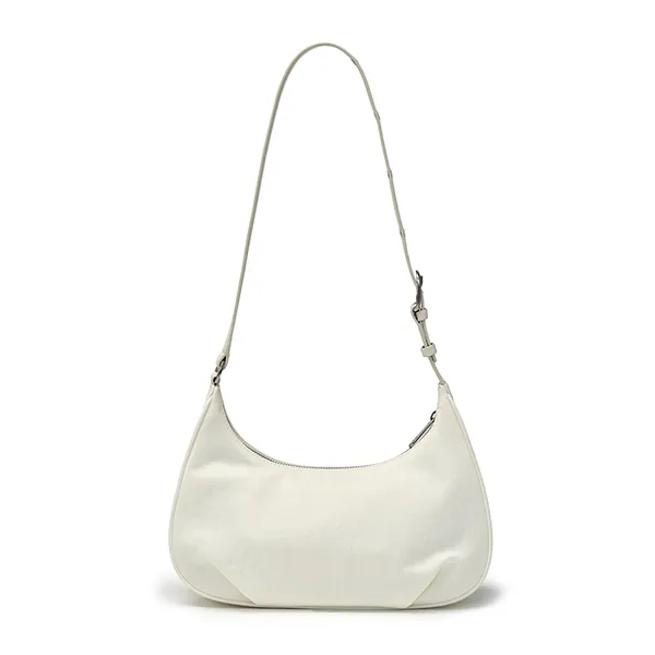 Túi Đeo Vai Nữ MLB Basic Vintage Nylon Hobo Bag New York Yankees 3ABQVN16N-50IVS Màu Trắng