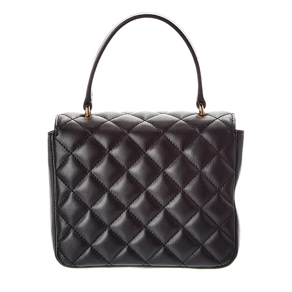 Túi Đeo Vai Nữ Versace Women's Medusa Quilted Leather Shoulder Bag Black Màu Đen