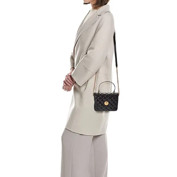 Túi Đeo Vai Nữ Versace Women's Medusa Quilted Leather Shoulder Bag Black Màu Đen