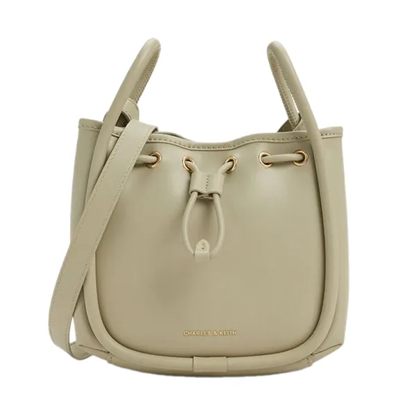 Túi Rút Dây Nữ Charles & Keith CNK Lyla Pale Olive CK2-10782852_PA.OLV Màu Xanh Olive
