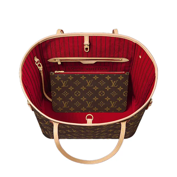 Túi Tote Nữ Louis Vuitton LV Neverfull Tote Bag MM M46987 Màu Nâu