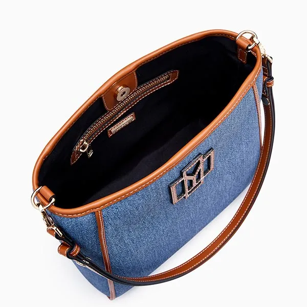 Túi Tote Nữ Lyn Berlyn L Shoulder Bag - Blue Variation 2 L26CBWB003 Màu Xanh Blue