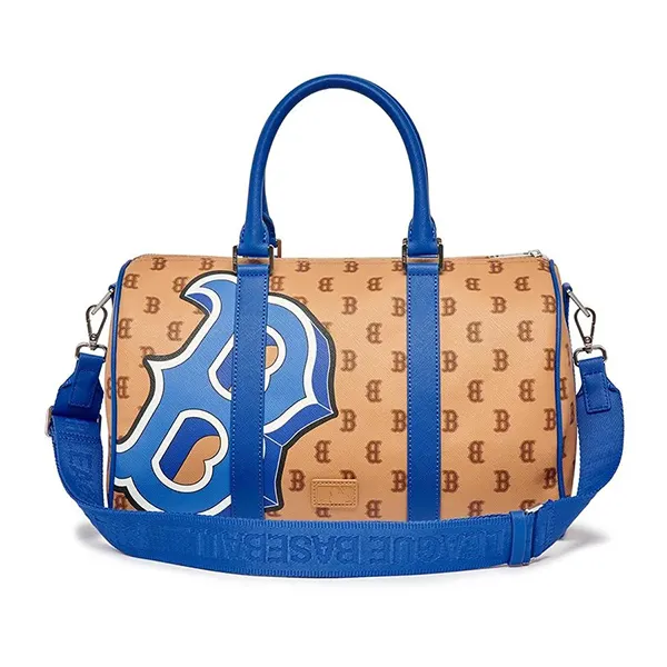 Túi Trống MLB Dia Poritiv Coated Canvas Rich Boston Red Sox 3ABWM013N-43SAS Màu Kem Nâu