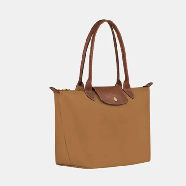 Túi Xách Nữ Longchamp Le Pliage Cognac M Bag Fawn Recycled Canvas L2605089-P86 Màu Nâu Vàng