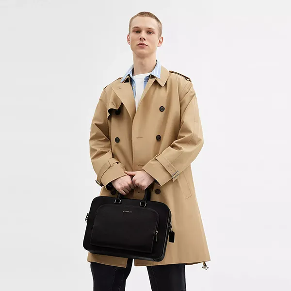 Túi Xách Tay Coach Ethan Brief CR275 Gunmetal/Black Màu Đen