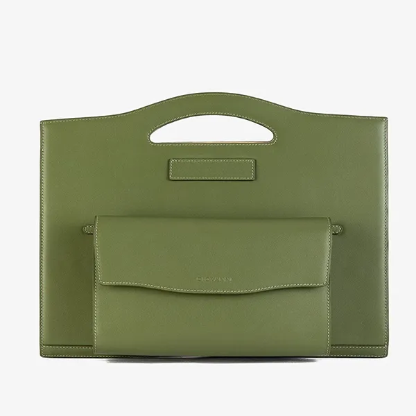 Túi Xách Tay Đựng Laptop Giovanni GBD0045-1DM Màu Xanh Rêu