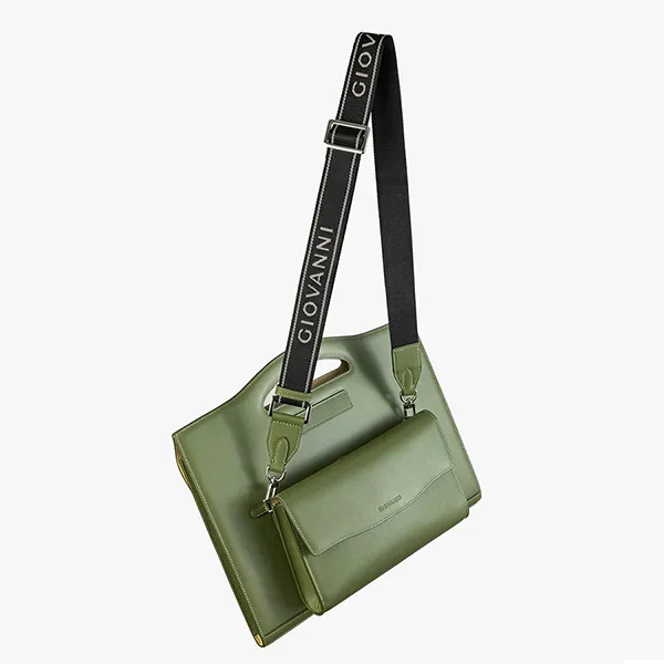 Túi Xách Tay Đựng Laptop Giovanni GBD0045-1DM Màu Xanh Rêu