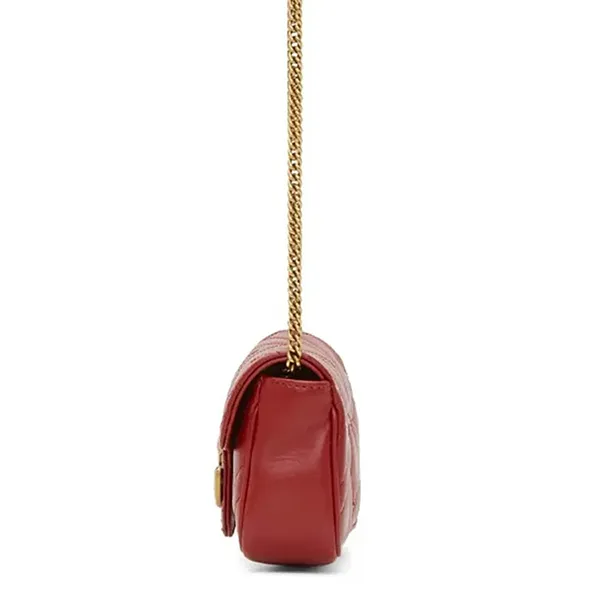 Túi Xách Tay Gucci Red Super Mini GG Marmont Matelassé Bag Màu Đỏ