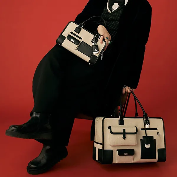 Túi Xách Tay Lyn Tueslove Canvas Xl Tote Bag L26CBWA194 Black Màu Đen