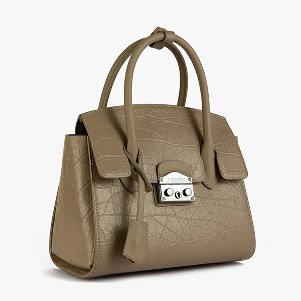 Túi Xách Tay Nữ Giovanni Handle Bag DLD0189-1 Màu Be Đậm