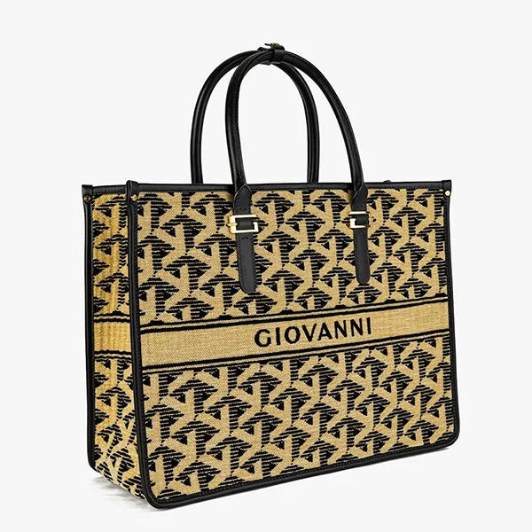 Túi Xách Tay Nữ Giovanni Tote Bag DLD0225-1 Màu Đen/Nâu