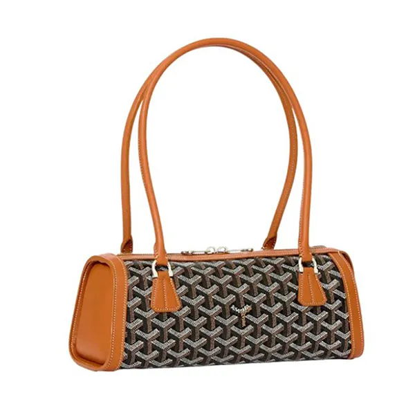 Túi Xách Tay Nữ Goyard Bonbonnière Bag Black & Tan Màu Nâu Đen