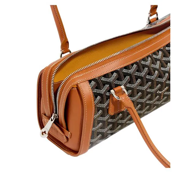 Túi Xách Tay Nữ Goyard Bonbonnière Bag Black & Tan Màu Nâu Đen
