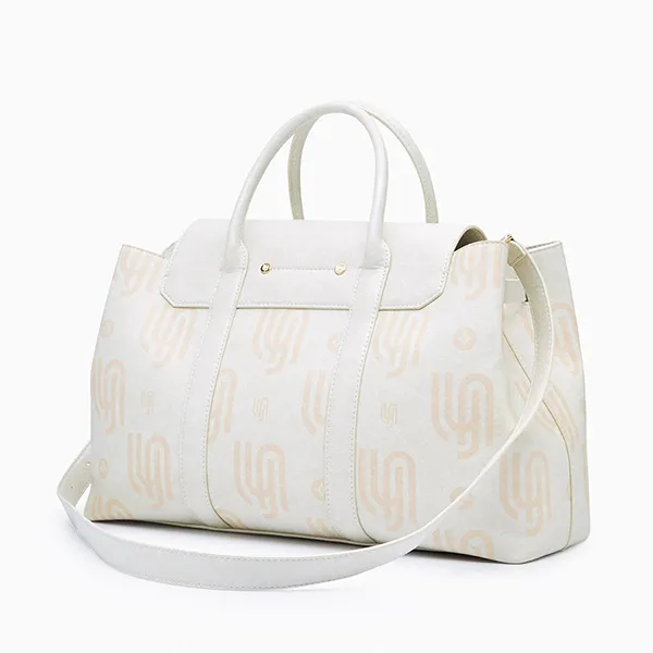 Túi Xách Tay Nữ Lyn Britannia Infinite Shoulder Bag Printed Ivory L26CBWC021 Màu Trắng