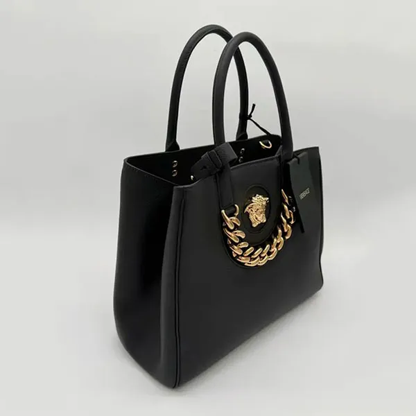 Túi Xách Tay Nữ Versace Leather Bag - Black Màu Đen