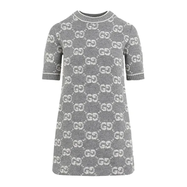 Váy Nữ Gucci Grey With GG Logo Embroidered 798155 XKCNA 1130 Màu Xám Size S