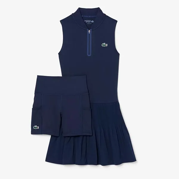 Váy Nữ Lacoste Ultra Dry Stretch Tennis Dress With Liner EF0151 166 Màu Xanh Navy Size 34
