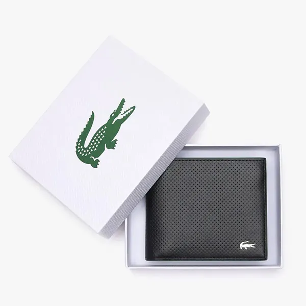 Ví Nam Lacoste Medium Rfid Protect Coin Purse NH4573 - N19 Màu Đen